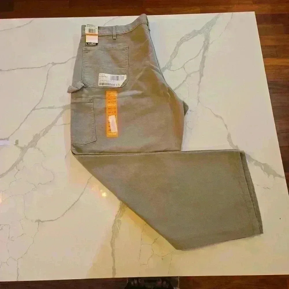 NWT Carhartt Mens Dungaree Fit Single Knee Work Pants Olive Green Size 44W